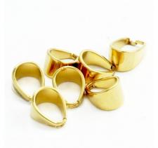 Stainless Steel Gold PVD Oval Bail Jewelry Part 24pcs